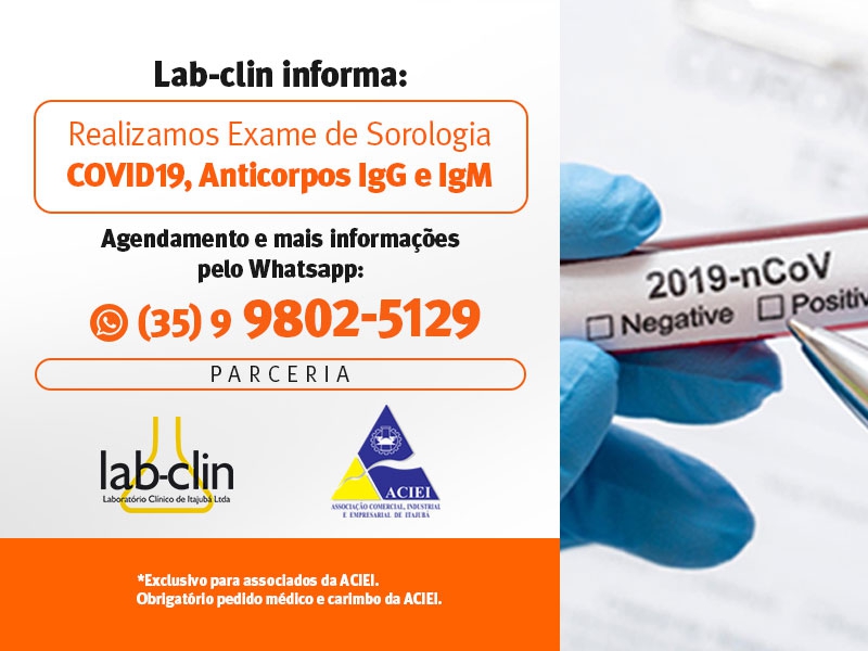 Notícia: EXAME PARA COVID-19: PREÇO REDUZIDO PARA ASSOCIADOS 