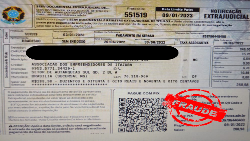 Notícia: ALERTA: ATENÇÃO PARA POSSÍVEL FRAUDE EM ITAJUBÁ 